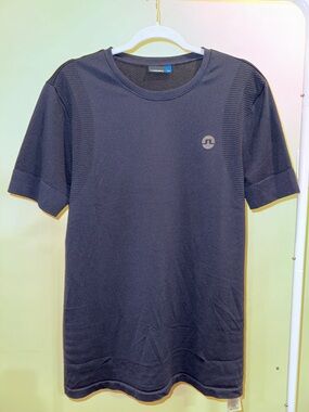 J.Lindeberg Navy Short-Sleeve Performance Crew Shirt